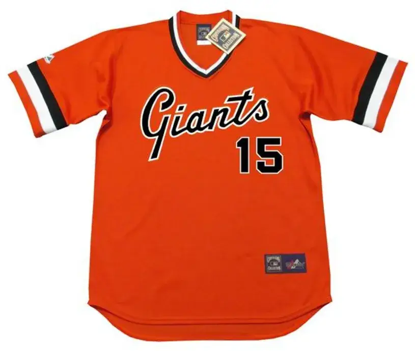BRUCE BOCHY San Francisco Giants 1970’s Majestic Cooperstown Baseball Jersey