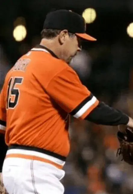 BRUCE BOCHY San Francisco Giants 1970’s Majestic Cooperstown Baseball Jersey 