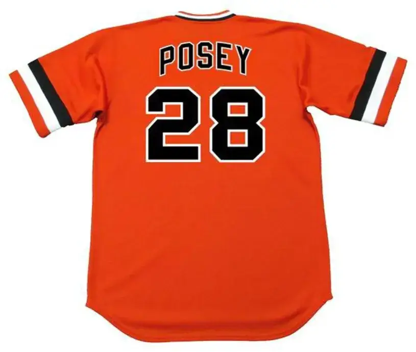 BUSTER POSEY San Francisco Giants 1970’s Majestic Cooperstown Baseball Jersey 