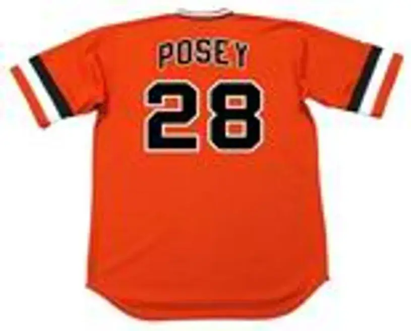 BUSTER POSEY San Francisco Giants 1970’s Majestic Cooperstown Baseball Jersey 