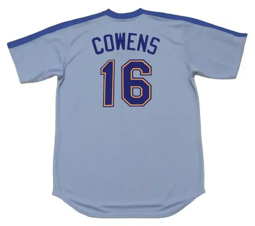AL COWENS Seattle Mariners 1984 Majestic Cooperstown Away Baseball Jersey 