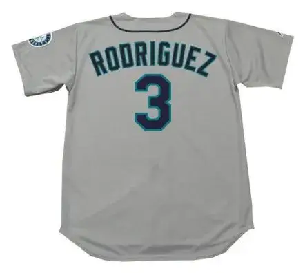 ALEX RODRIGUEZ Seattle Mariners 1997 Majestic Throwback Away Baseball Jersey 