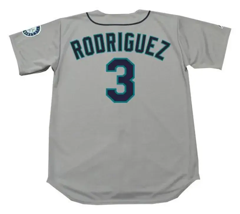 ALEX RODRIGUEZ Seattle Mariners 1997 Majestic Throwback Away Baseball Jersey 