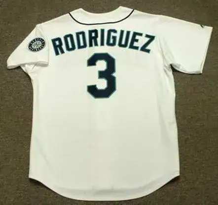 ALEX RODRIGUEZ Seattle Mariners 1997 Majestic Throwback Home Baseball Jersey 