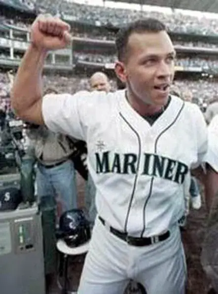 ALEX RODRIGUEZ Seattle Mariners 1997 Majestic Throwback Home Baseball Jersey 