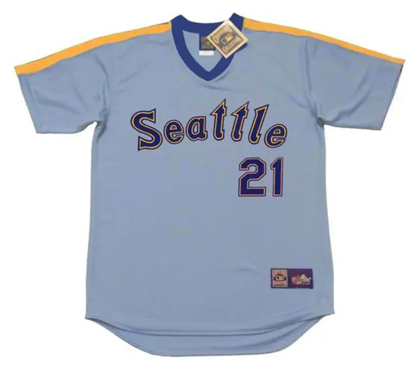 ALVIN DAVIS Seattle Mariners 1984 Majestic Away Throwback Baseball Jersey