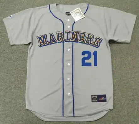 ALVIN DAVIS Seattle Mariners 1989 Away Majestic Throwback Baseball Jersey