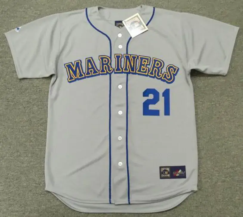 ALVIN DAVIS Seattle Mariners 1989 Away Majestic Throwback Baseball Jersey