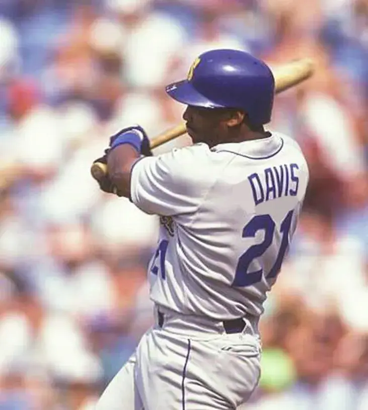 ALVIN DAVIS Seattle Mariners 1989 Away Majestic Throwback Baseball Jersey 