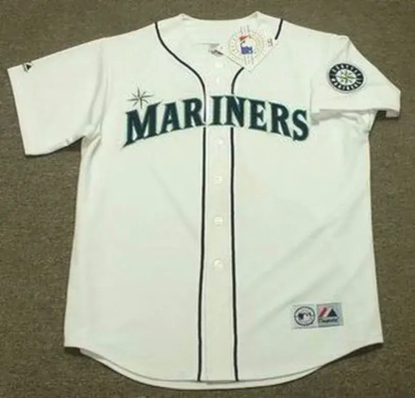 BRETT BOONE Seattle Mariners 2001 Majestic Throwback Home Baseball Jersey