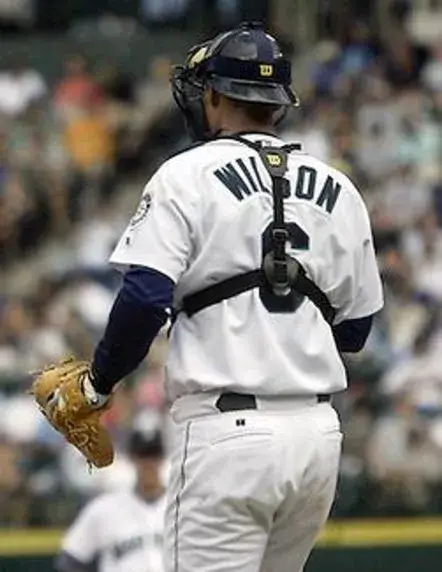 DAN WILSON Seattle Mariners 1997 Home Majestic Baseball Throwback Jersey 