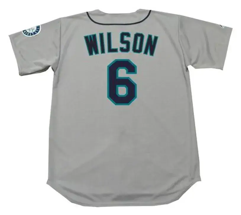 DAN WILSON Seattle Mariners 1997 Majestic Throwback Away Baseball Jersey 