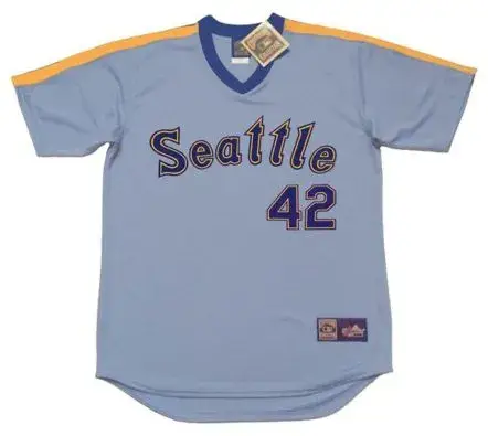 DAVE HENDERSON Seattle Mariners 1984 Majestic Cooperstown Away Baseball Jersey