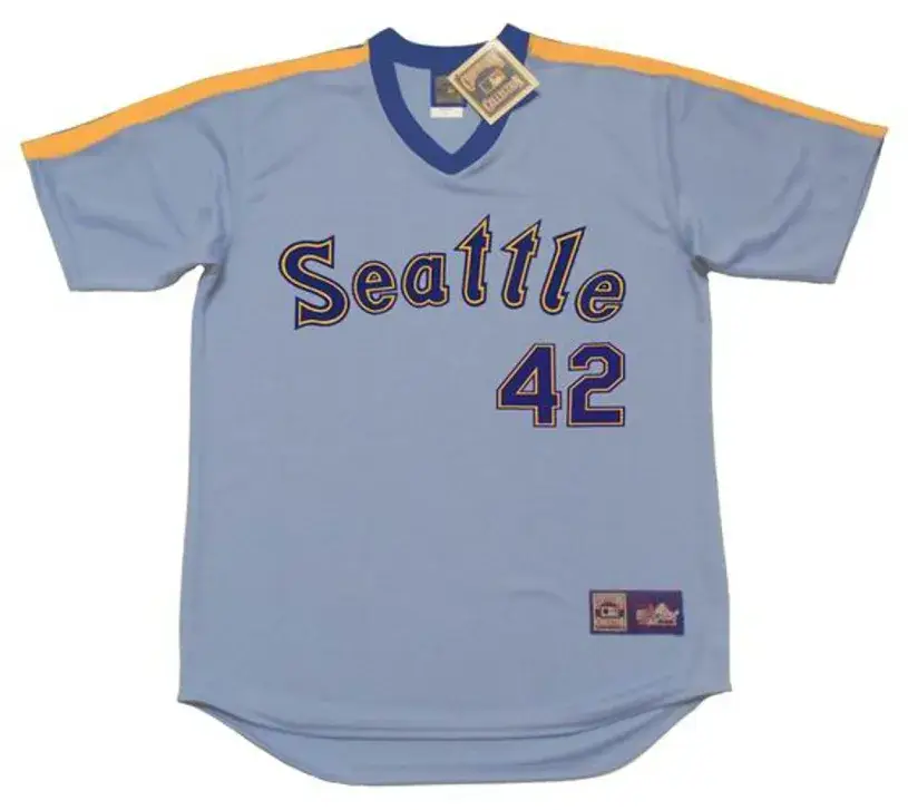 DAVE HENDERSON Seattle Mariners 1984 Majestic Cooperstown Away Baseball Jersey