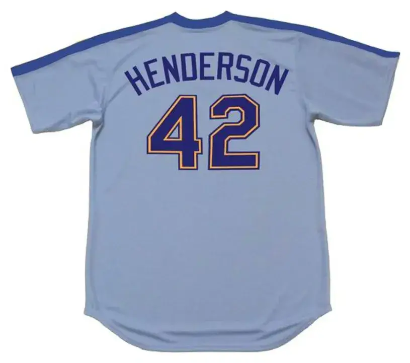 DAVE HENDERSON Seattle Mariners 1984 Majestic Cooperstown Away Baseball Jersey 