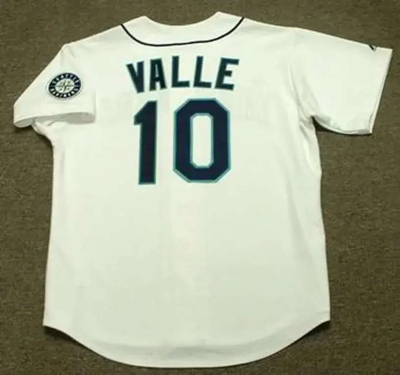 DAVE VALLE Seattle Mariners 1993 Majestic Throwback Home Baseball Jersey 
