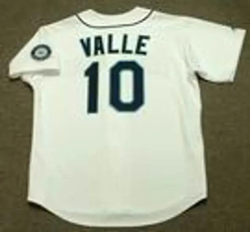 DAVE VALLE Seattle Mariners 1993 Majestic Throwback Home Baseball Jersey 