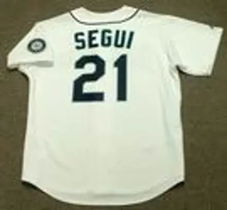 DAVID SEGUI Seattle Mariners 1998 Majestic Throwback Home Baseball Jersey 