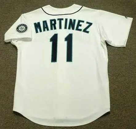 EDGAR MARTINEZ Seattle Mariners 1997 Home Majestic Throwback Baseball Jersey 