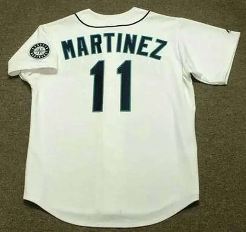 EDGAR MARTINEZ Seattle Mariners 1997 Home Majestic Throwback Baseball Jersey 