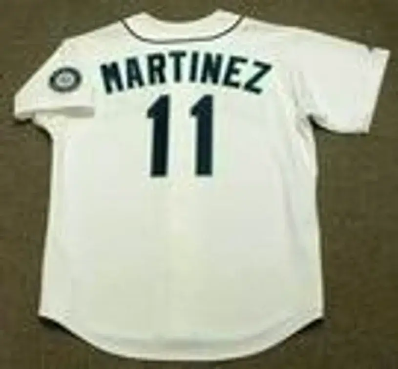 EDGAR MARTINEZ Seattle Mariners 1997 Home Majestic Throwback Baseball Jersey 