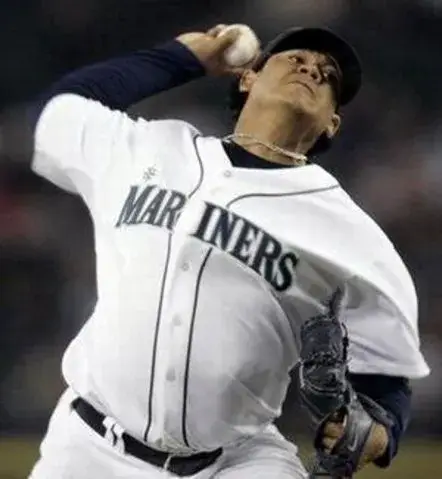 FELIX HERNANDEZ Seattle Mariners 2009 Majestic Throwback Home Baseball Jersey 