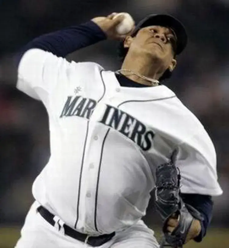 FELIX HERNANDEZ Seattle Mariners 2009 Majestic Throwback Home Baseball Jersey 