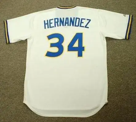 FELIX HERNANDEZ Seattle Mariners Majestic Cooperstown Throwback Baseball Jersey 