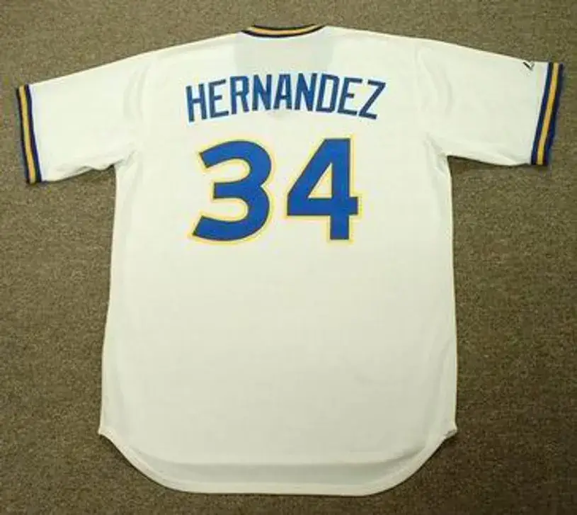 FELIX HERNANDEZ Seattle Mariners Majestic Cooperstown Throwback Baseball Jersey 
