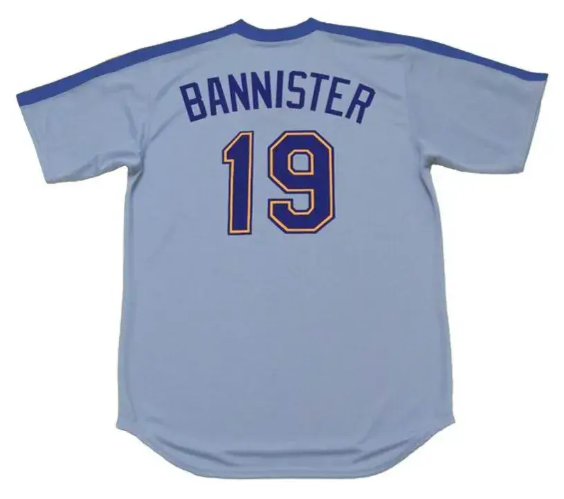 FLOYD BANNISTER Seattle Mariners 1982 Majestic Cooperstown Away Baseball Jersey 