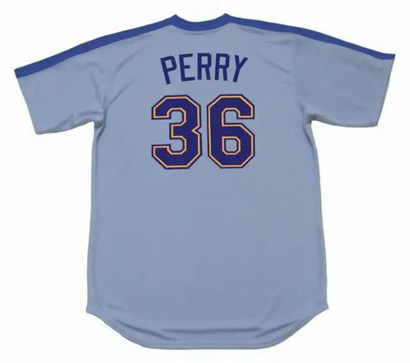GAYLORD PERRY Seattle Mariners 1982 Majestic Cooperstown Away Baseball Jersey 