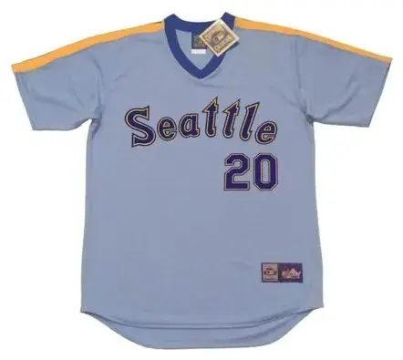 GORMAN THOMAS Seattle Mariners 1984 Majestic Cooperstown Away Baseball Jersey