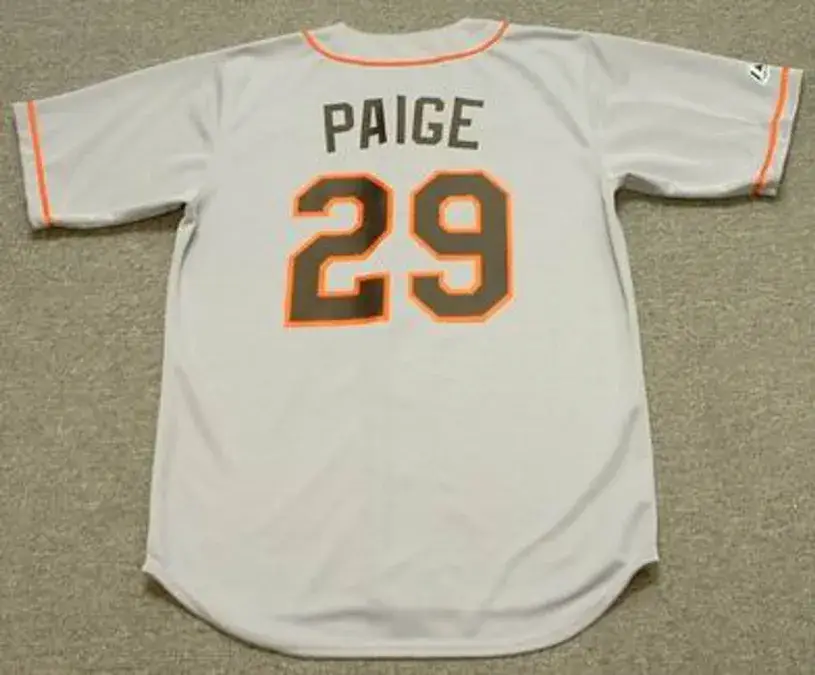 SATCHEL PAIGE St. Louis Browns 1951 Majestic Cooperstown Throwback Baseball Jersey 