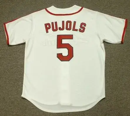 ALBERT PUJOLS St. Louis Cardinals 1940’s Majestic Throwback Baseball Jersey 