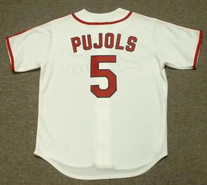 ALBERT PUJOLS St. Louis Cardinals 1940’s Majestic Throwback Baseball Jersey 