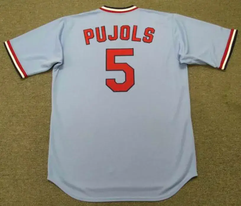 ALBERT PUJOLS St. Louis Cardinals 1980’s Away Majestic Baseball Jersey 