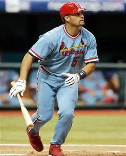 ALBERT PUJOLS St. Louis Cardinals 1980’s Away Majestic Baseball Jersey 