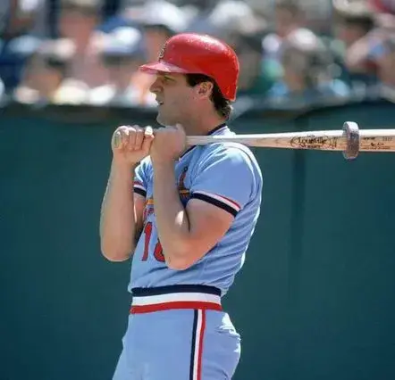 ANDY VAN SLYKE St. Louis Cardinals 1983 Majestic Cooperstown Away Baseball Jersey 