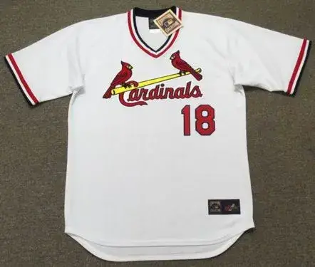ANDY VAN SLYKE St. Louis Cardinals 1985 Majestic Cooperstown Home Baseball Jersey