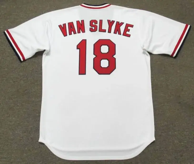 ANDY VAN SLYKE St. Louis Cardinals 1985 Majestic Cooperstown Home Baseball Jersey 