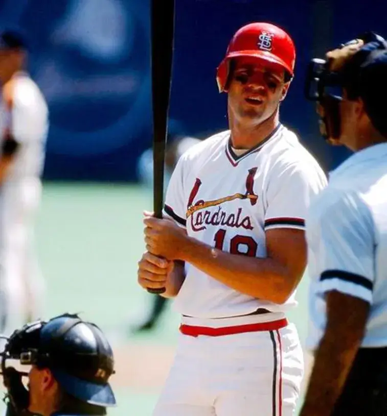 ANDY VAN SLYKE St. Louis Cardinals 1985 Majestic Cooperstown Home Baseball Jersey 