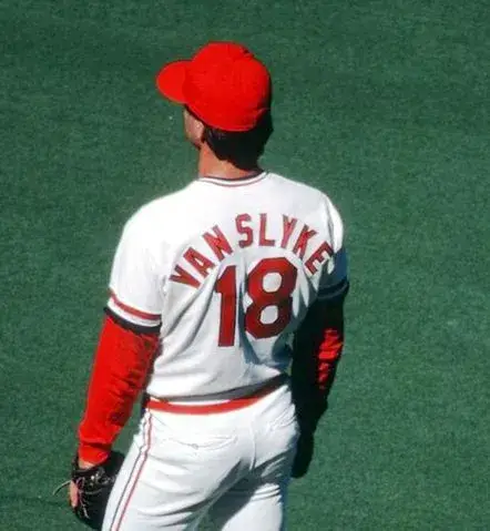 ANDY VAN SLYKE St. Louis Cardinals 1985 Majestic Cooperstown Home Baseball Jersey 