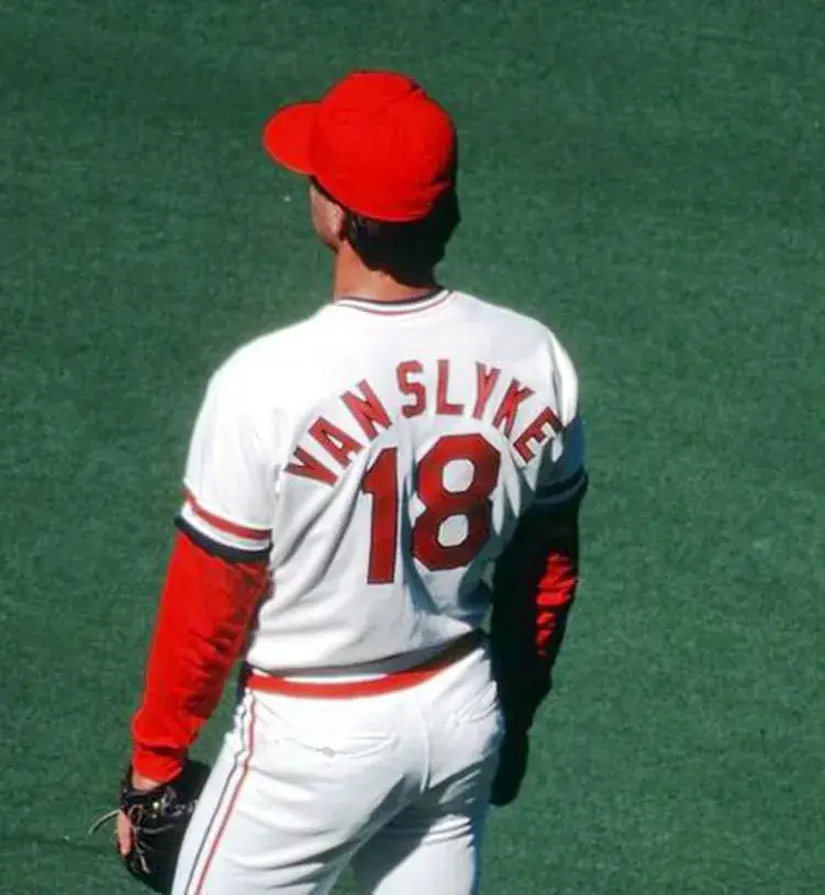 ANDY VAN SLYKE St. Louis Cardinals 1985 Majestic Cooperstown Home Baseball Jersey 