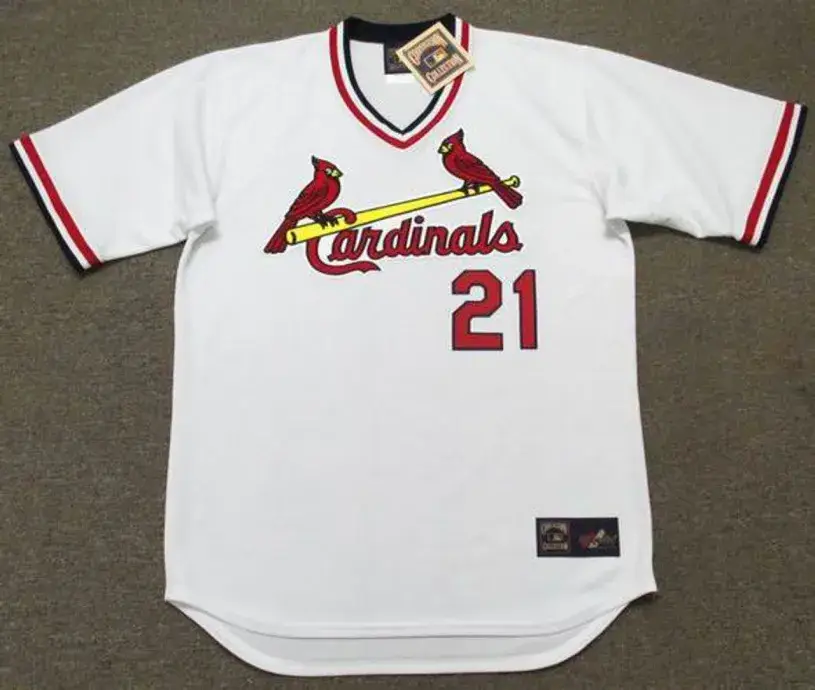 BAKE McBRIDE St. Louis Cardinals 1975 Majestic Cooperstown Throwback Home Jersey