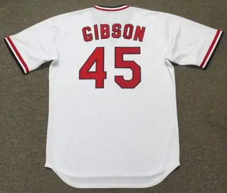 BOB GIBSON St. Louis Cardinals 1974 Majestic Cooperstown Throwback Home Jersey 
