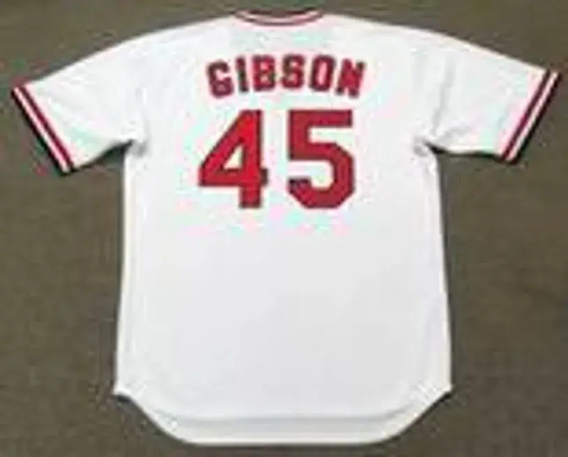 BOB GIBSON St. Louis Cardinals 1974 Majestic Cooperstown Throwback Home Jersey 