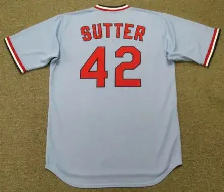 BRUCE SUTTER St. Louis Cardinals 1982 Majestic Cooperstown Away Baseball Jersey 