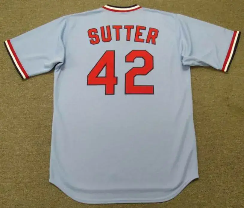 BRUCE SUTTER St. Louis Cardinals 1982 Majestic Cooperstown Away Baseball Jersey 