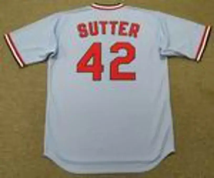 BRUCE SUTTER St. Louis Cardinals 1982 Majestic Cooperstown Away Baseball Jersey 