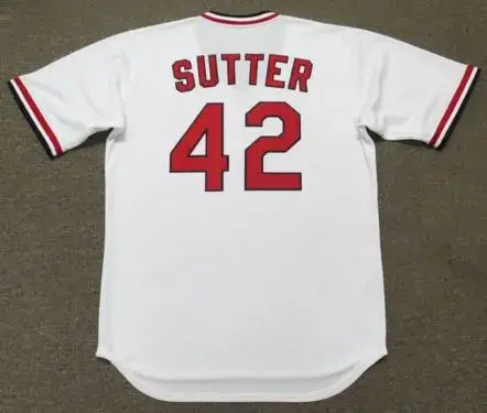 BRUCE SUTTER St. Louis Cardinals 1982 Majestic Cooperstown Home Baseball Jersey 